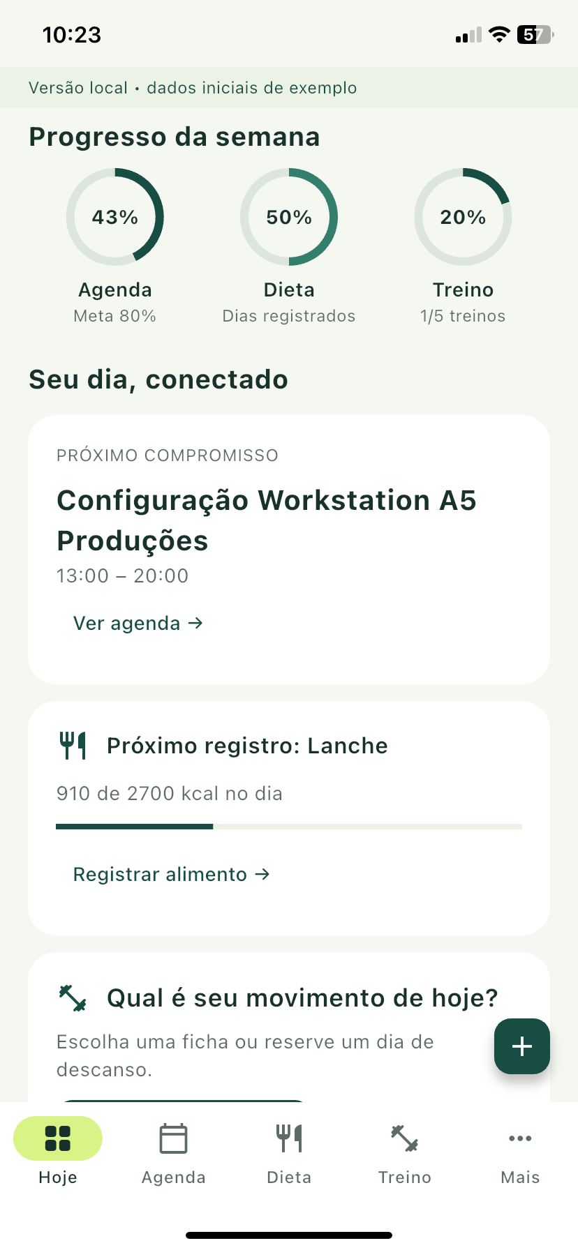 PULSO — Progresso da semana